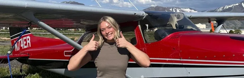 SimpliFly Flight School student flying over Arizona