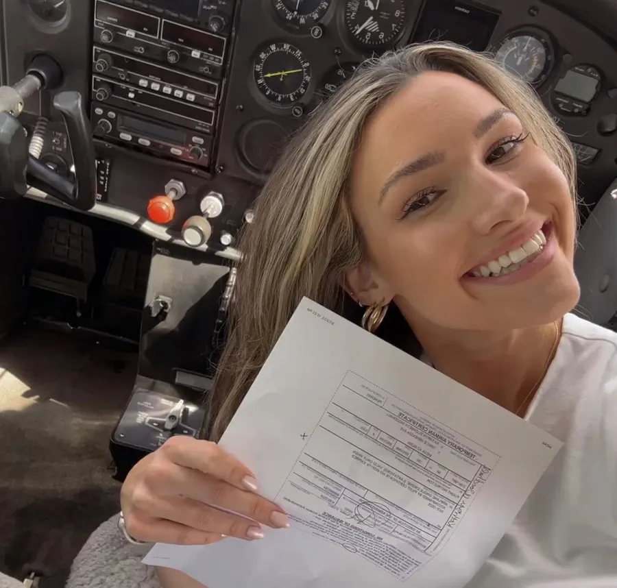 Certified flight instructor Dolly Woodhall preparing for class