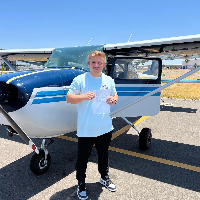 Student pilot completes his checkride at Simplifly Flight School